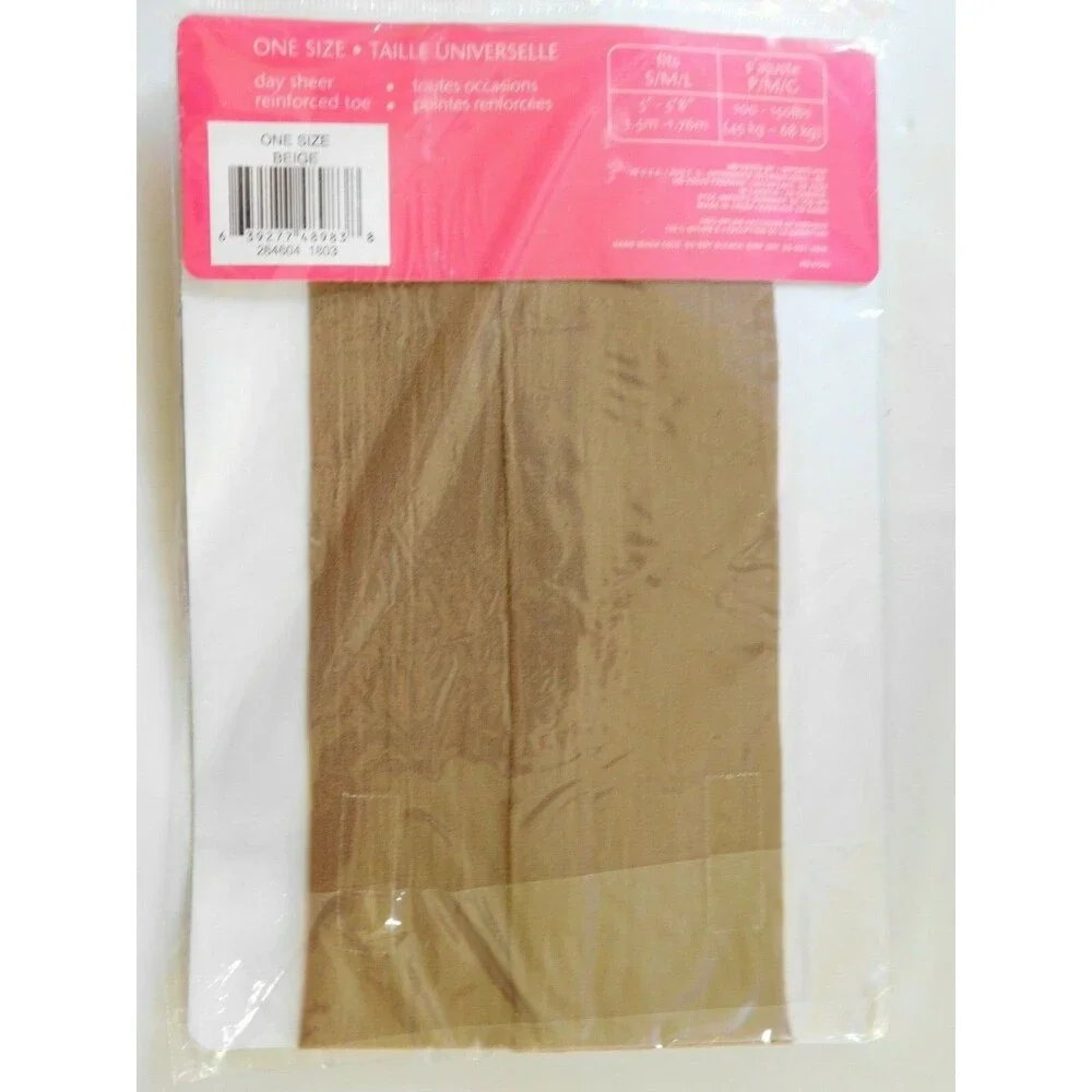 Vintage Sophi Pantyhose One Size Day Sheer Reinforced Toe Beige ~NEW~
